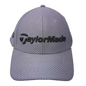 TaylorMade PSi Fitted Baseball Cap Gray XL Embroidered Lightweight Vented Holes